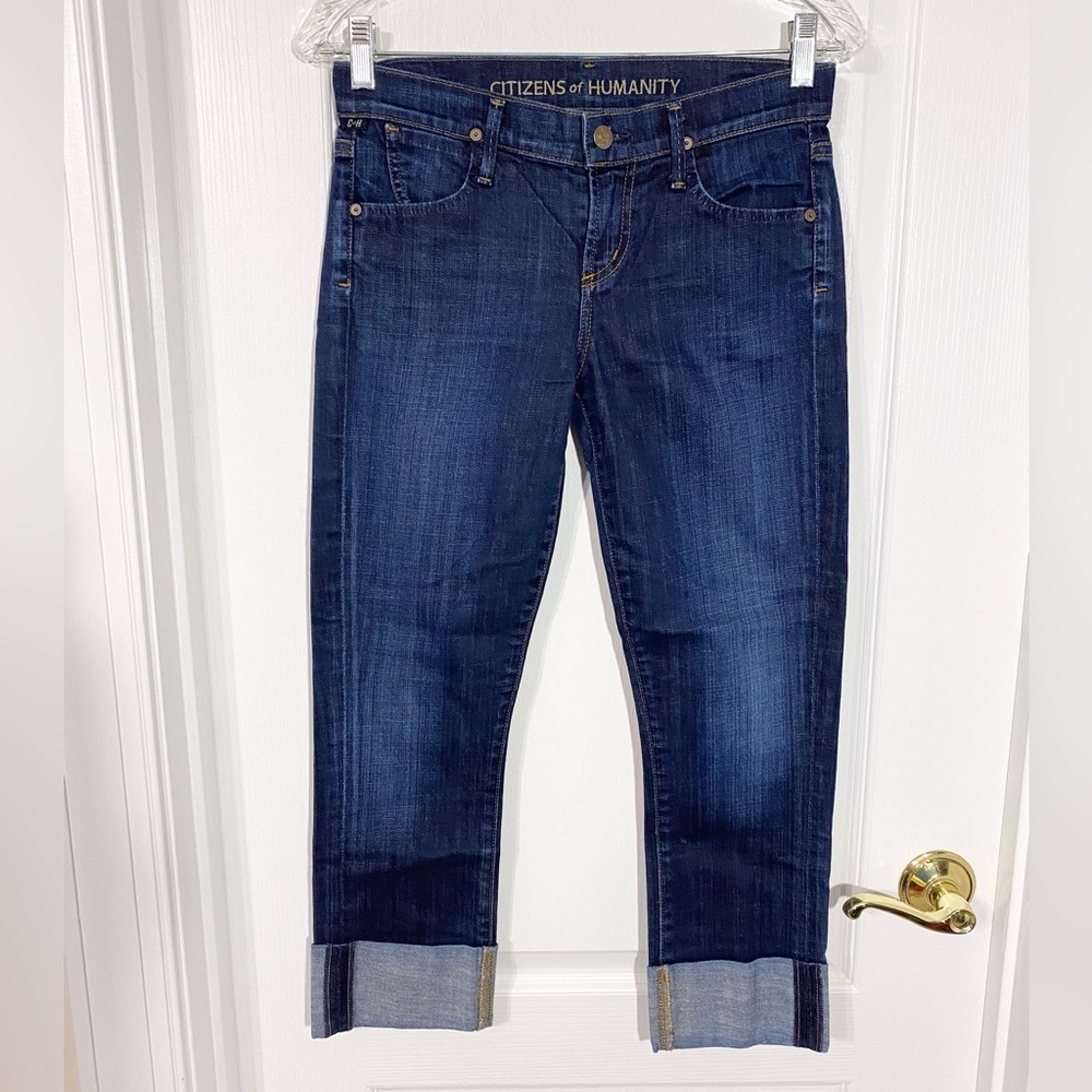 COH USA Made Roll Cuff Straight Leg Cropped Dani Jeans 25 Citizens of Humanity